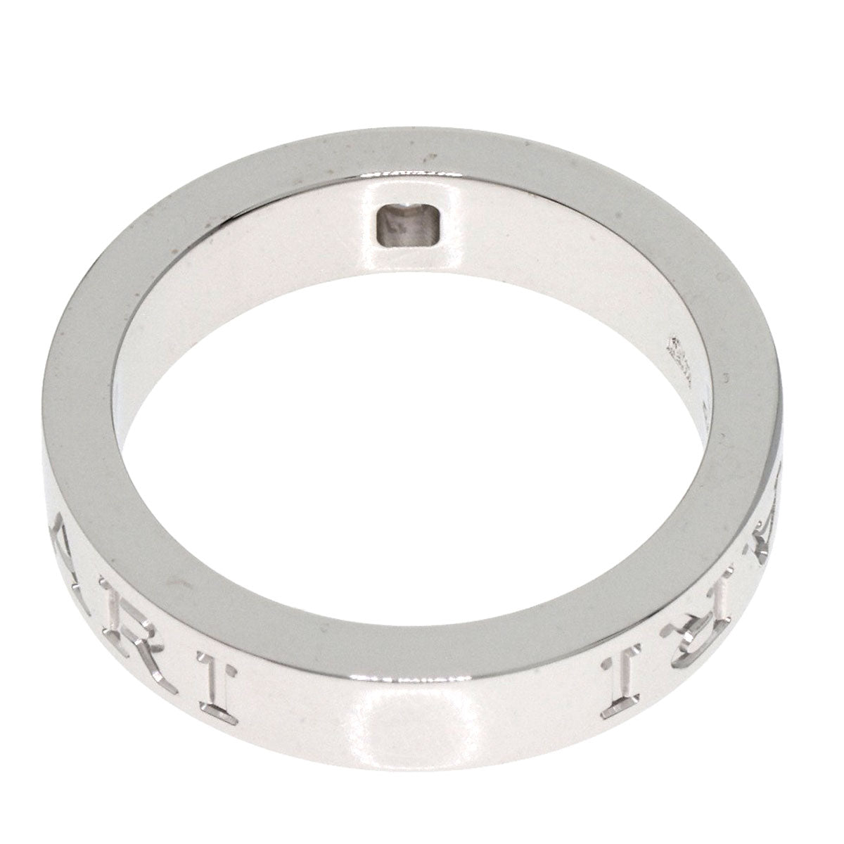 BVLGARI Double logo Diamond Ring K18 White Gold Ladies [Used]