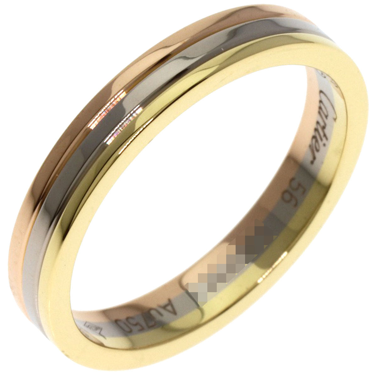 CARTIER Three color # 56 Ring K18 Yellow Gold K18 White GoldLadies [Used]