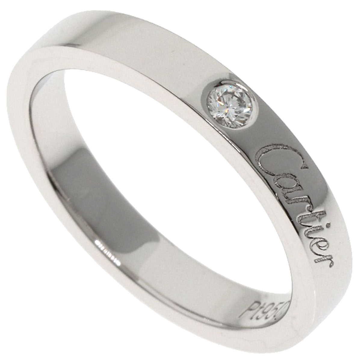 CARTIER C de Cartier 1P Diamond #47 Ring Platinum PT950 Ladies [Used]