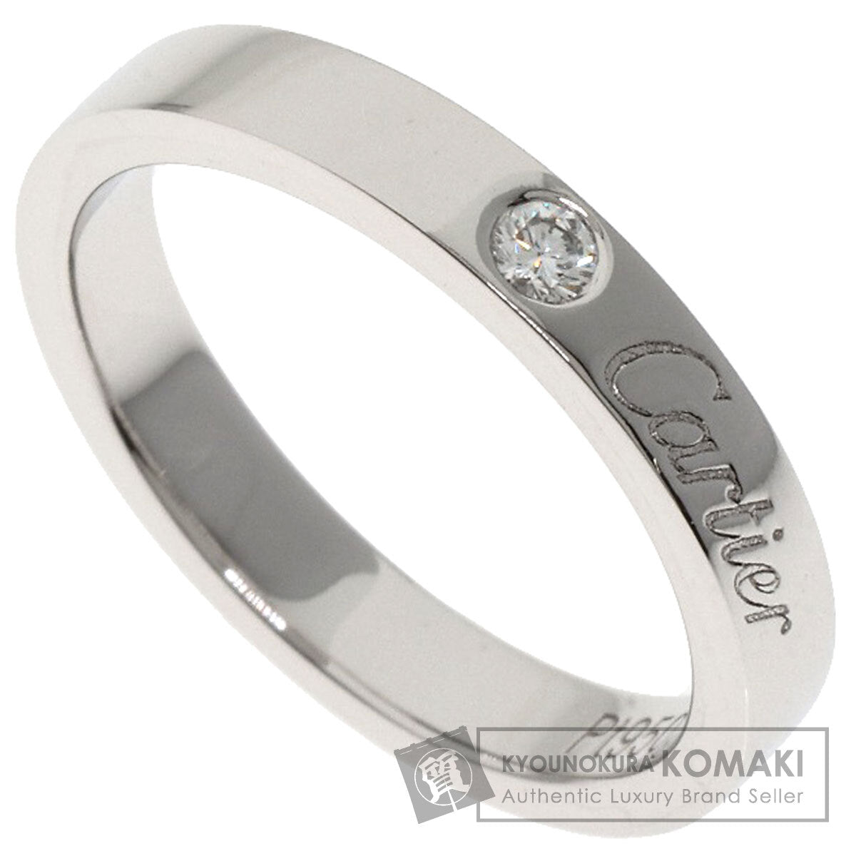 CARTIER C de Cartier 1P Diamond #47 Ring Platinum PT950 Ladies [Used]