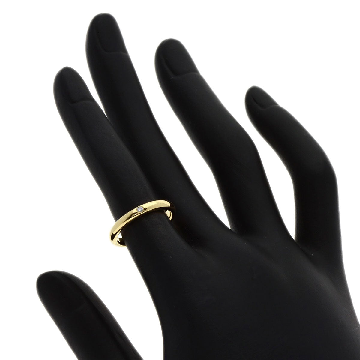 TIFFANY&Co. Stacking Band Diamond Ring K18 Yellow Gold Ladies [Used]