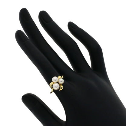 MIKIMOTO Akoya pearl Pearl Ring K18 Yellow Gold Ladies [Used]