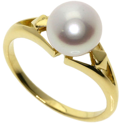 MIKIMOTO Akoya pearl Pearl Ring K18 Yellow Gold Ladies [Used]