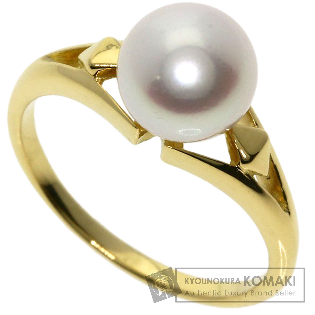 MIKIMOTO Akoya pearl Pearl Ring K18 Yellow Gold Ladies [Used]