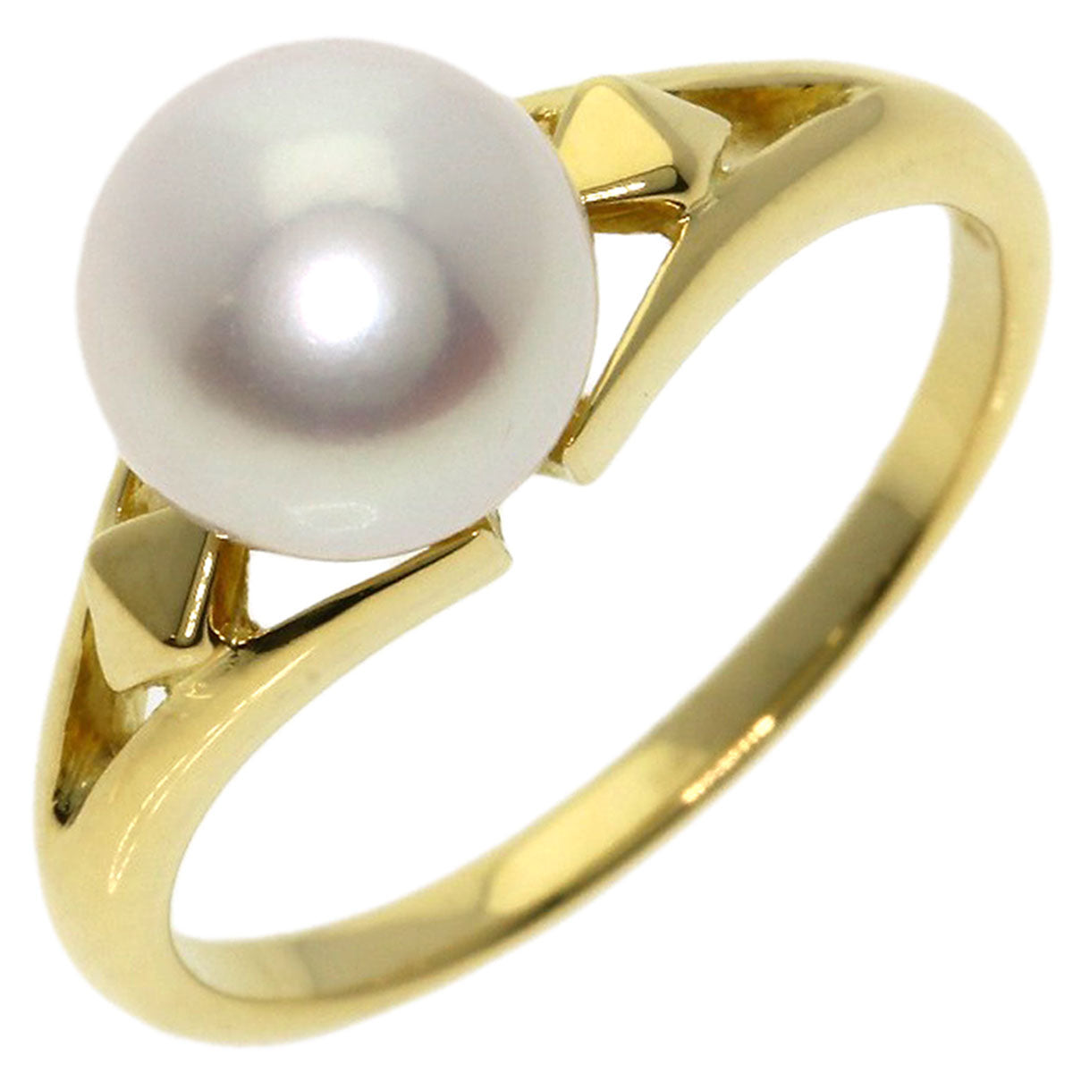 MIKIMOTO Akoya pearl Pearl Ring K18 Yellow Gold Ladies [Used]