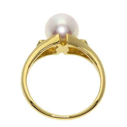 MIKIMOTO Akoya pearl Pearl Ring K18 Yellow Gold Ladies [Used]