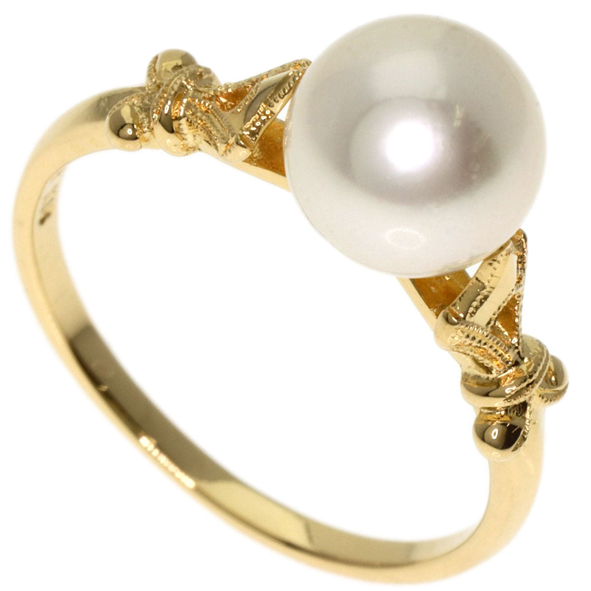 MIKIMOTO Akoya pearl Pearl Ring K18 Yellow Gold Ladies [Used]