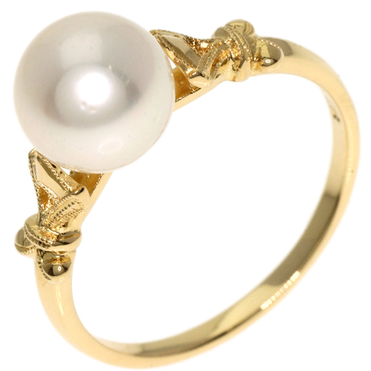 MIKIMOTO Akoya pearl Pearl Ring K18 Yellow Gold Ladies [Used]
