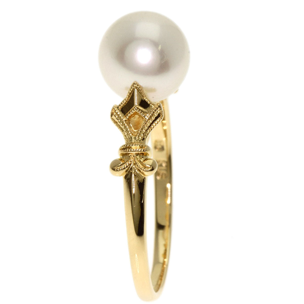 MIKIMOTO Akoya pearl Pearl Ring K18 Yellow Gold Ladies [Used]