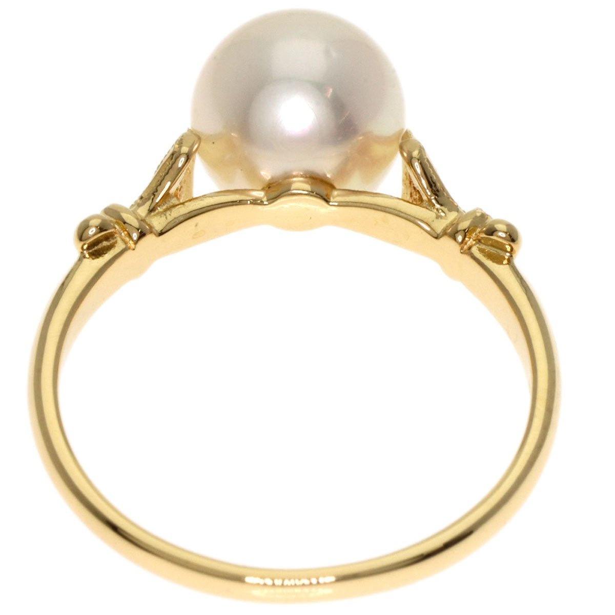 MIKIMOTO Akoya pearl Pearl Ring K18 Yellow Gold Ladies [Used]