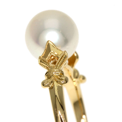 MIKIMOTO Akoya pearl Pearl Ring K18 Yellow Gold Ladies [Used]