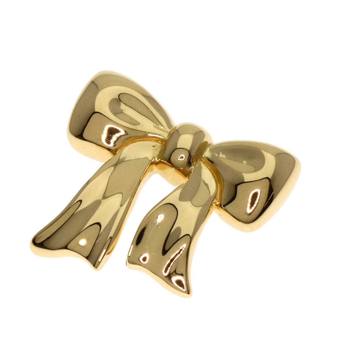 TIFFANY&Co.   ribbon Pendant top  K18 Yellow Gold Ladies [Used]