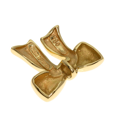 TIFFANY&Co.   ribbon Pendant top  K18 Yellow Gold Ladies [Used]