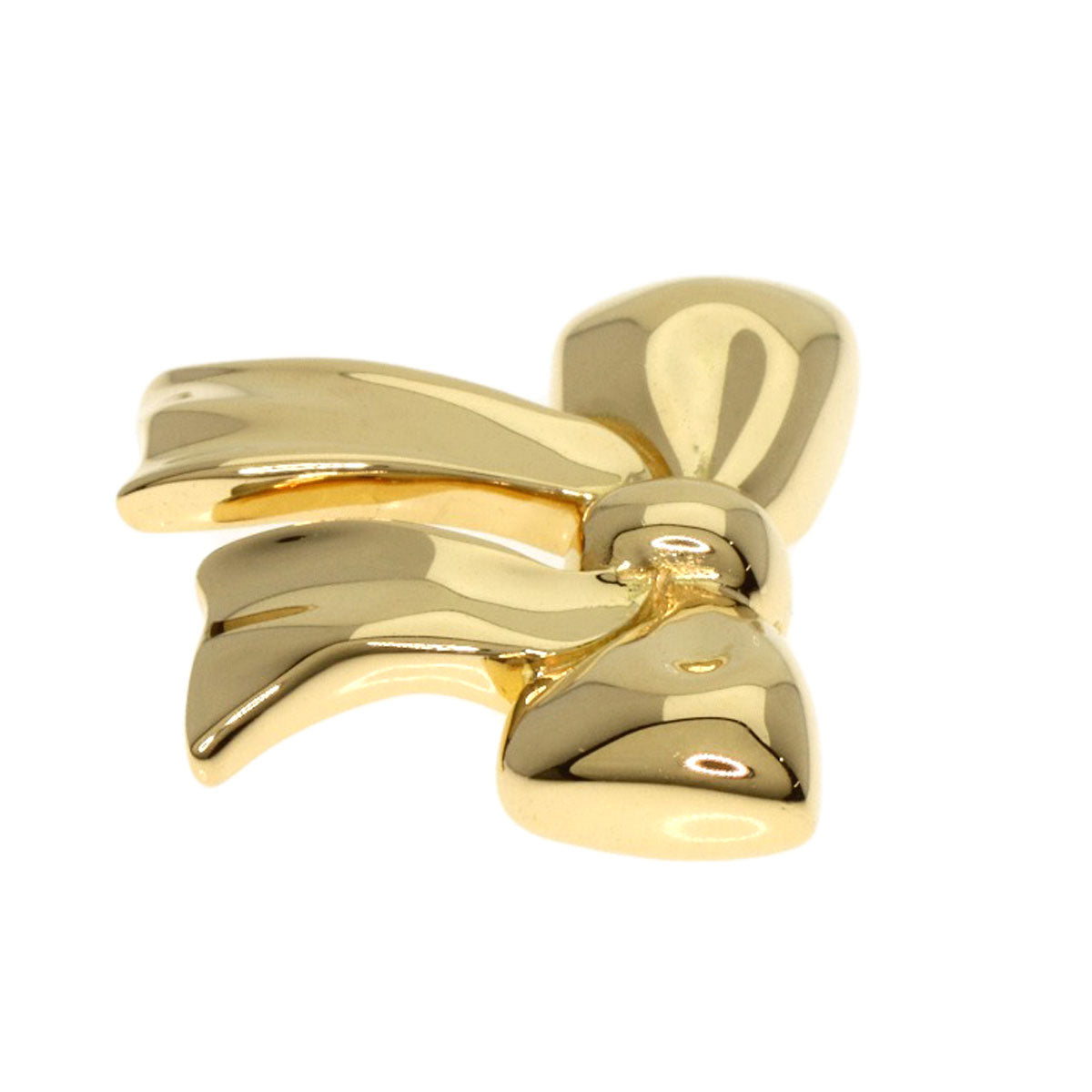 TIFFANY&Co.   ribbon Pendant top  K18 Yellow Gold Ladies [Used]