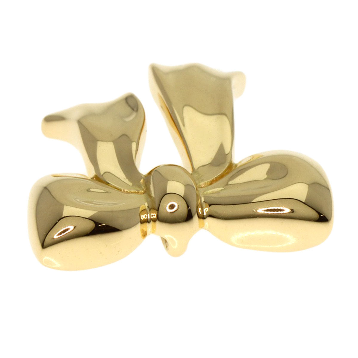 TIFFANY&Co.   ribbon Pendant top  K18 Yellow Gold Ladies [Used]