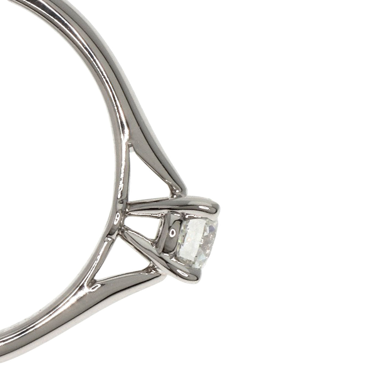 CARTIER Solitaire Diamond Ring Platinum PT950 Ladies [Used]