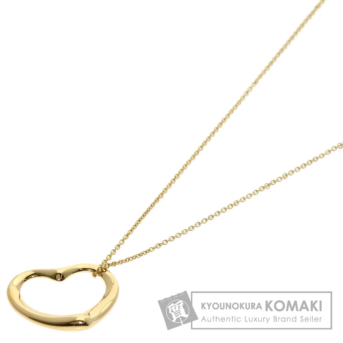 ティファニー オープンハート ネックレス K18イエローゴールド レディース 【中古】【TIFFANY&Co.】