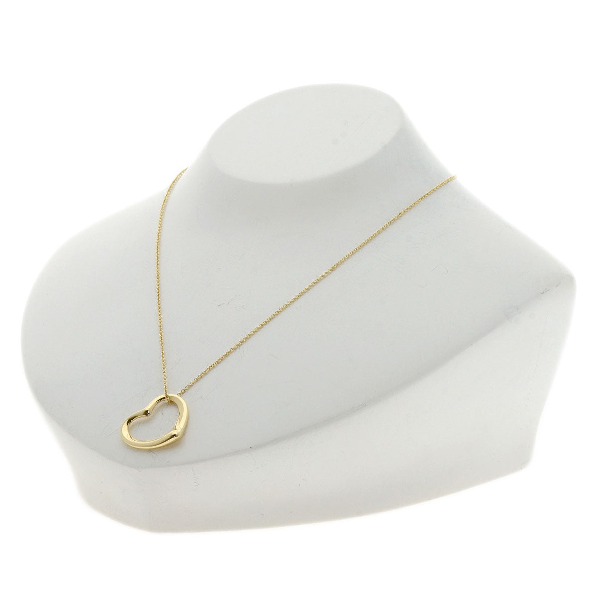 ティファニー オープンハート ネックレス K18イエローゴールド レディース 【中古】【TIFFANY&Co.】