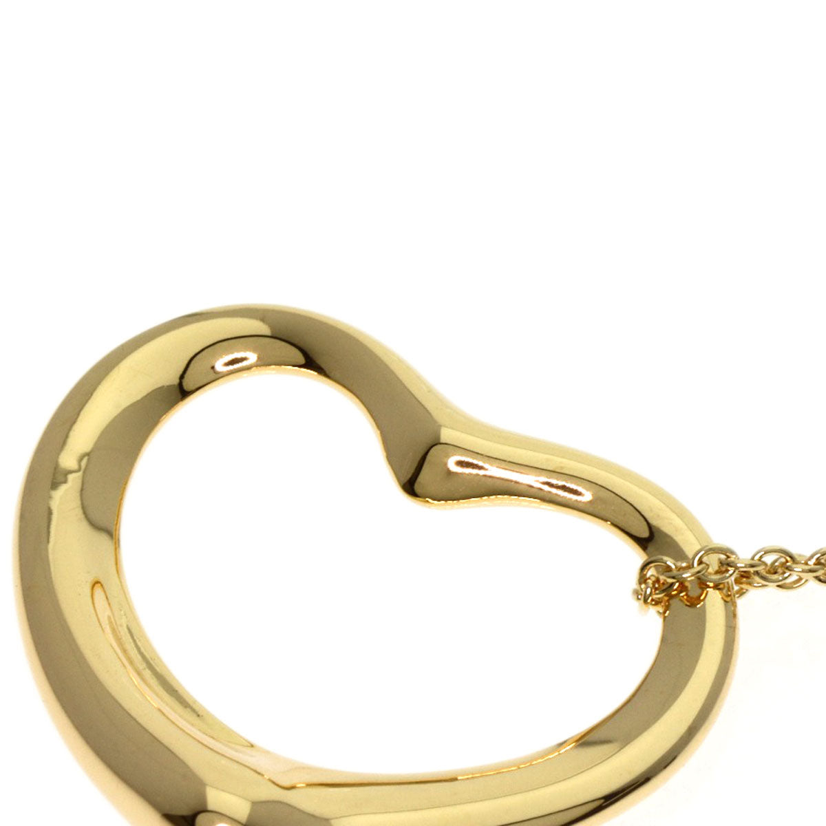 ティファニー オープンハート ネックレス K18イエローゴールド レディース 【中古】【TIFFANY&Co.】
