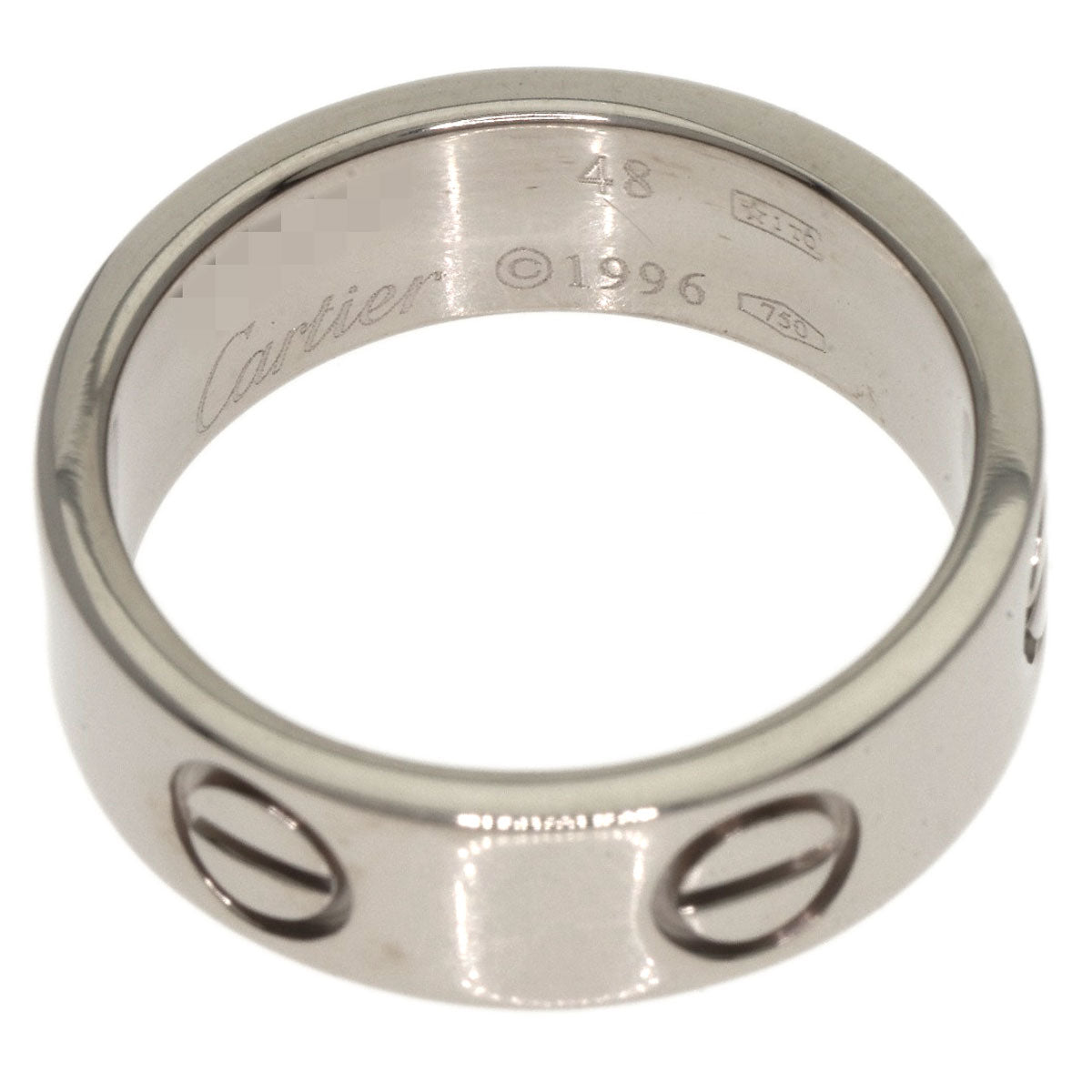 CARTIER   Ring love ring #48 K18 White Gold Ladies