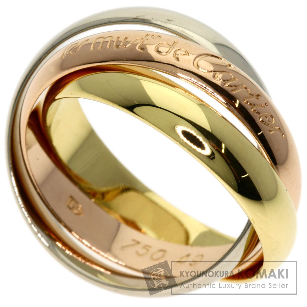 CARTIER Trinity #49 Ring K18 Yellow Gold 18K Pink GoldLadies [Used]