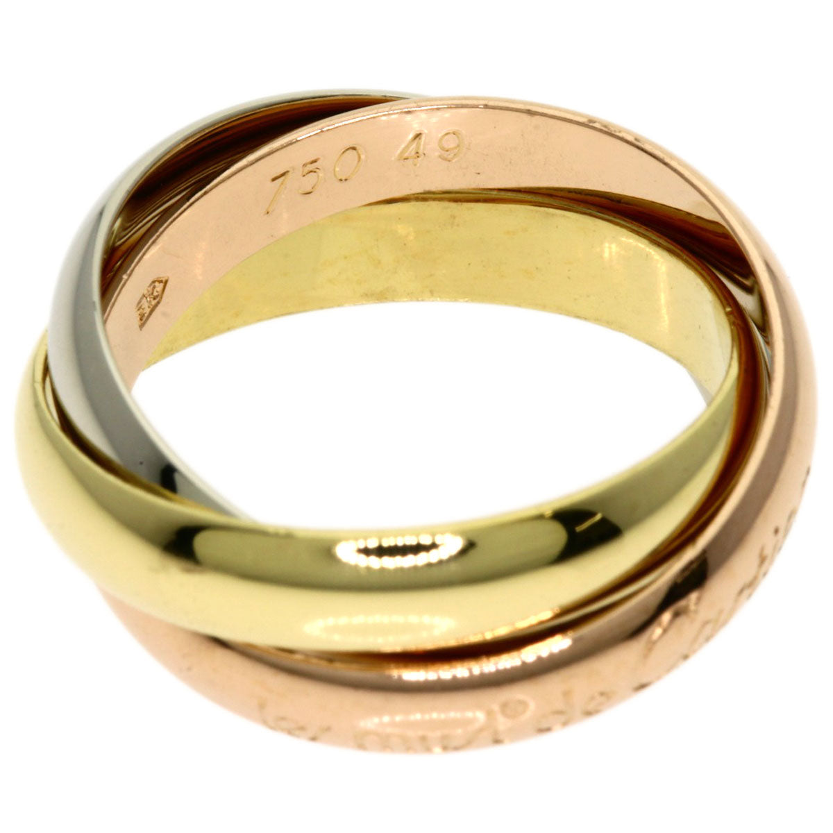 CARTIER Trinity #49 Ring K18 Yellow Gold 18K Pink GoldLadies [Used]