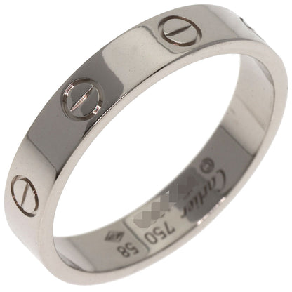 CARTIER Mini love ring #58 Ring K18 White Gold Ladies [Used]