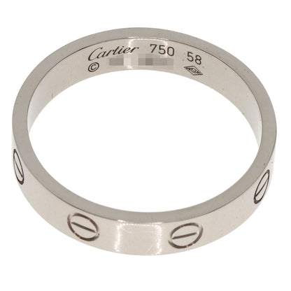 CARTIER Mini love ring #58 Ring K18 White Gold Ladies [Used]