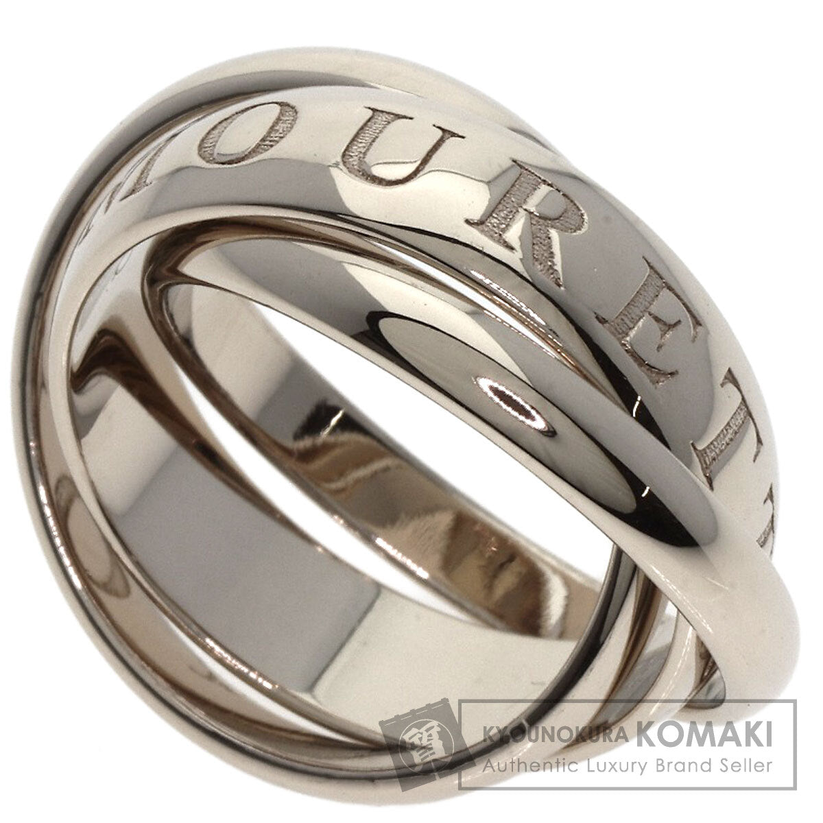 CARTIER Trinity 1998 Christmas Limited #51 Ring K18 White Gold Ladies [Used]
