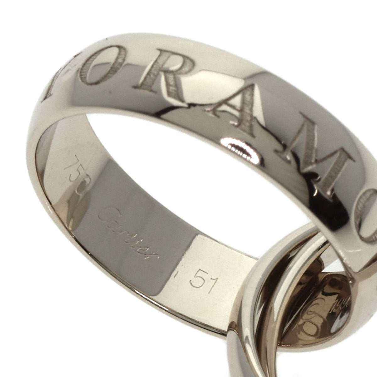 CARTIER Trinity 1998 Christmas Limited #51 Ring K18 White Gold Ladies [Used]