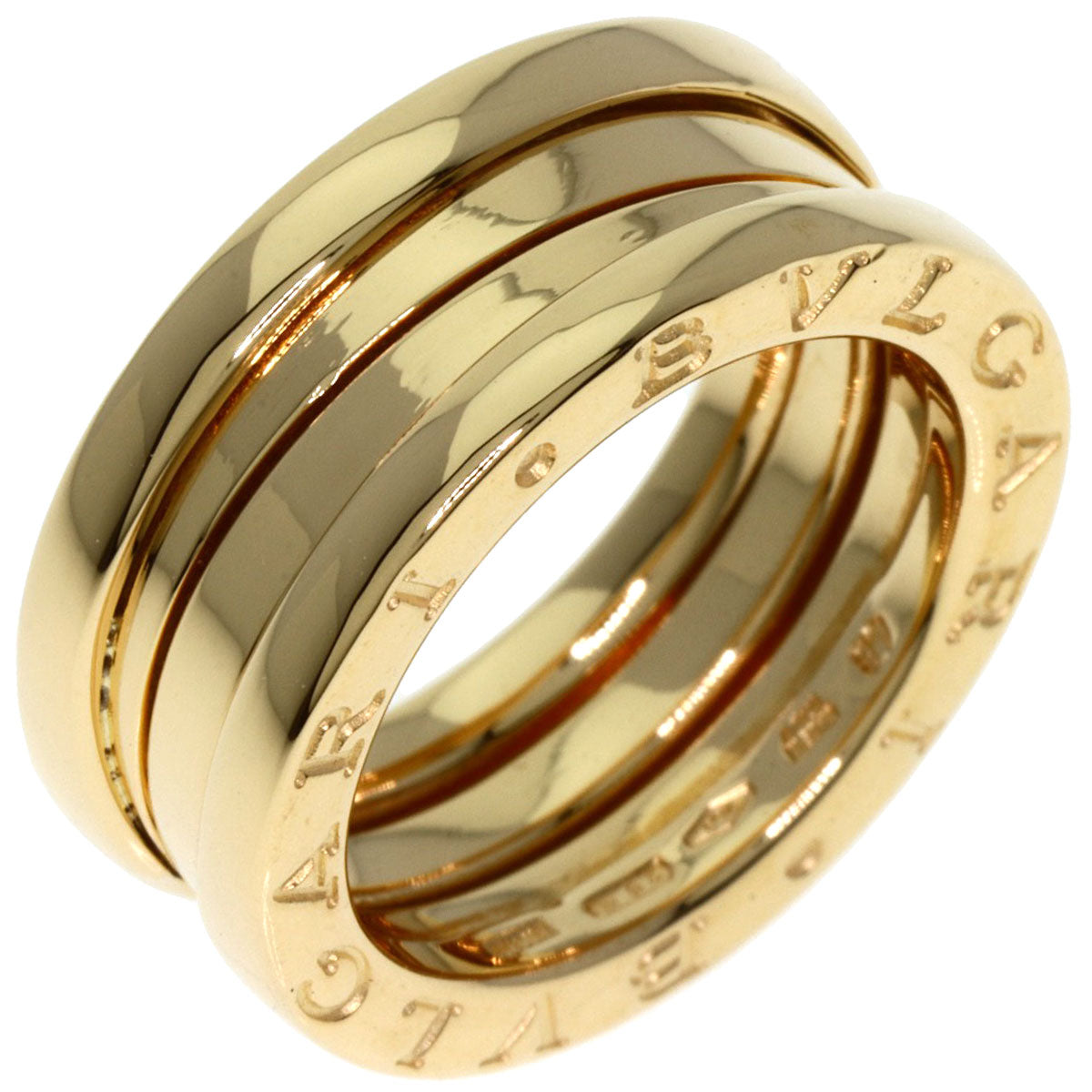 BVLGARI B.zero1 2 Band #48 Ring K18 Yellow Gold Ladies [Used]