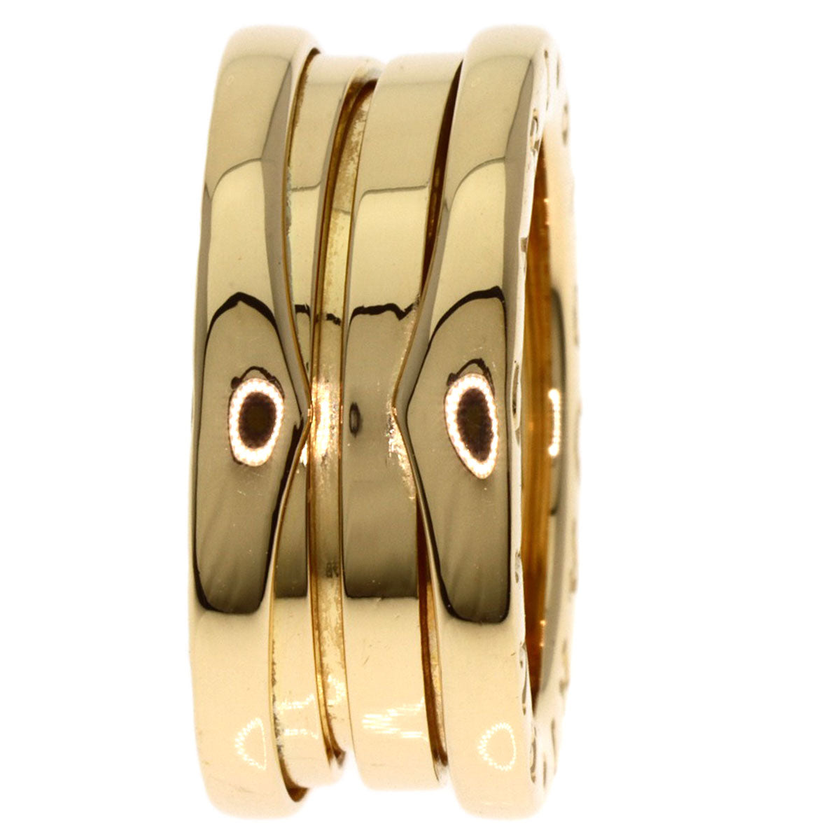 BVLGARI B.zero1 2 Band #48 Ring K18 Yellow Gold Ladies [Used]