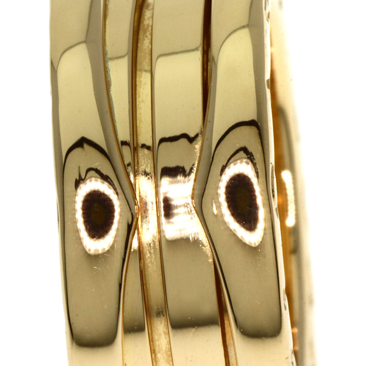 BVLGARI B.zero1 2 Band #48 Ring K18 Yellow Gold Ladies [Used]