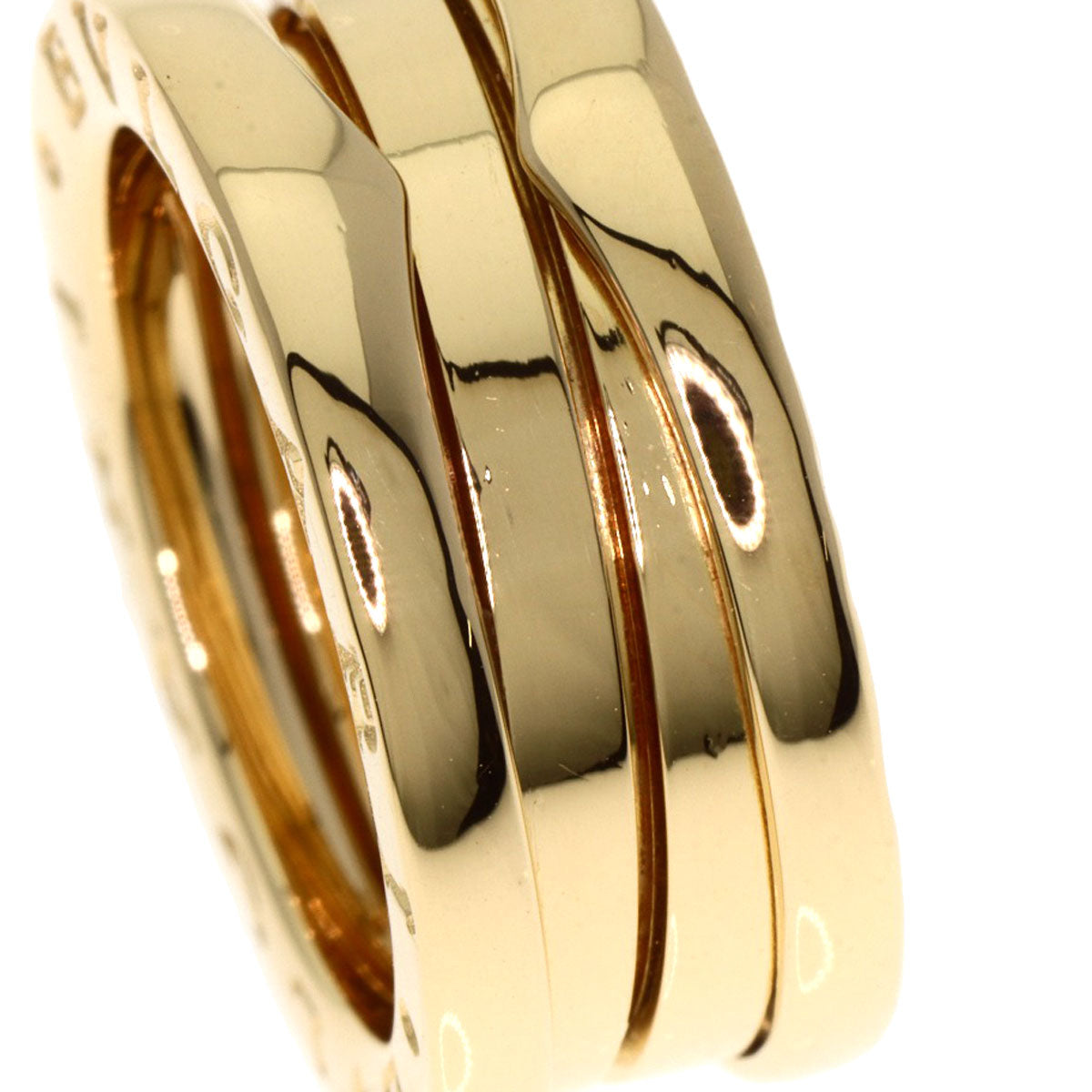 BVLGARI B.zero1 2 Band #48 Ring K18 Yellow Gold Ladies [Used]