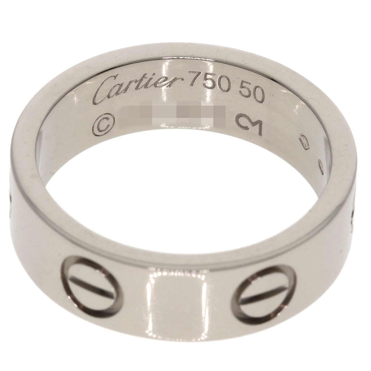 CARTIER love ring #50 Ring K18 White Gold Ladies [Used]