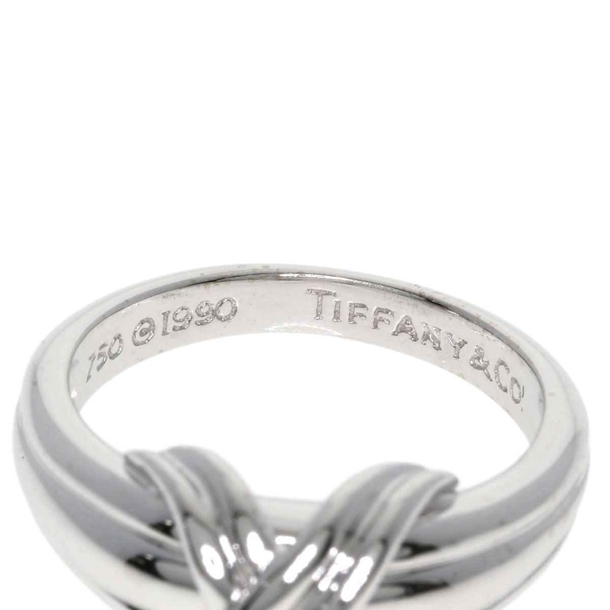 TIFFANY&Co. Signature Ring K18 White Gold Ladies [Used]