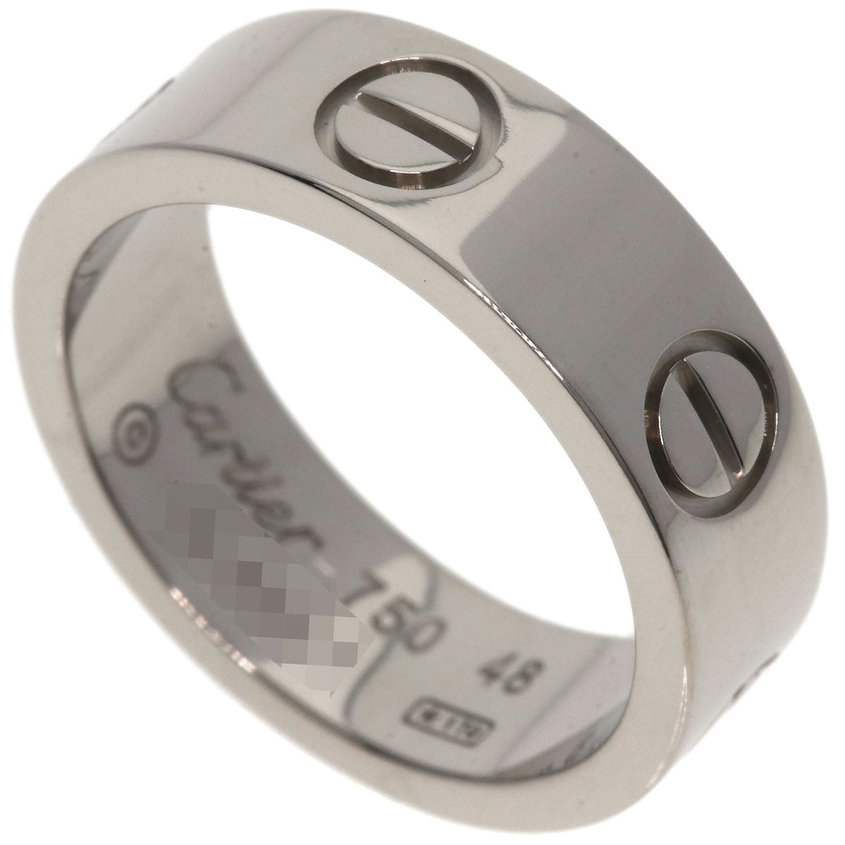CARTIER love ring #48 Ring K18 White Gold Ladies [Used]