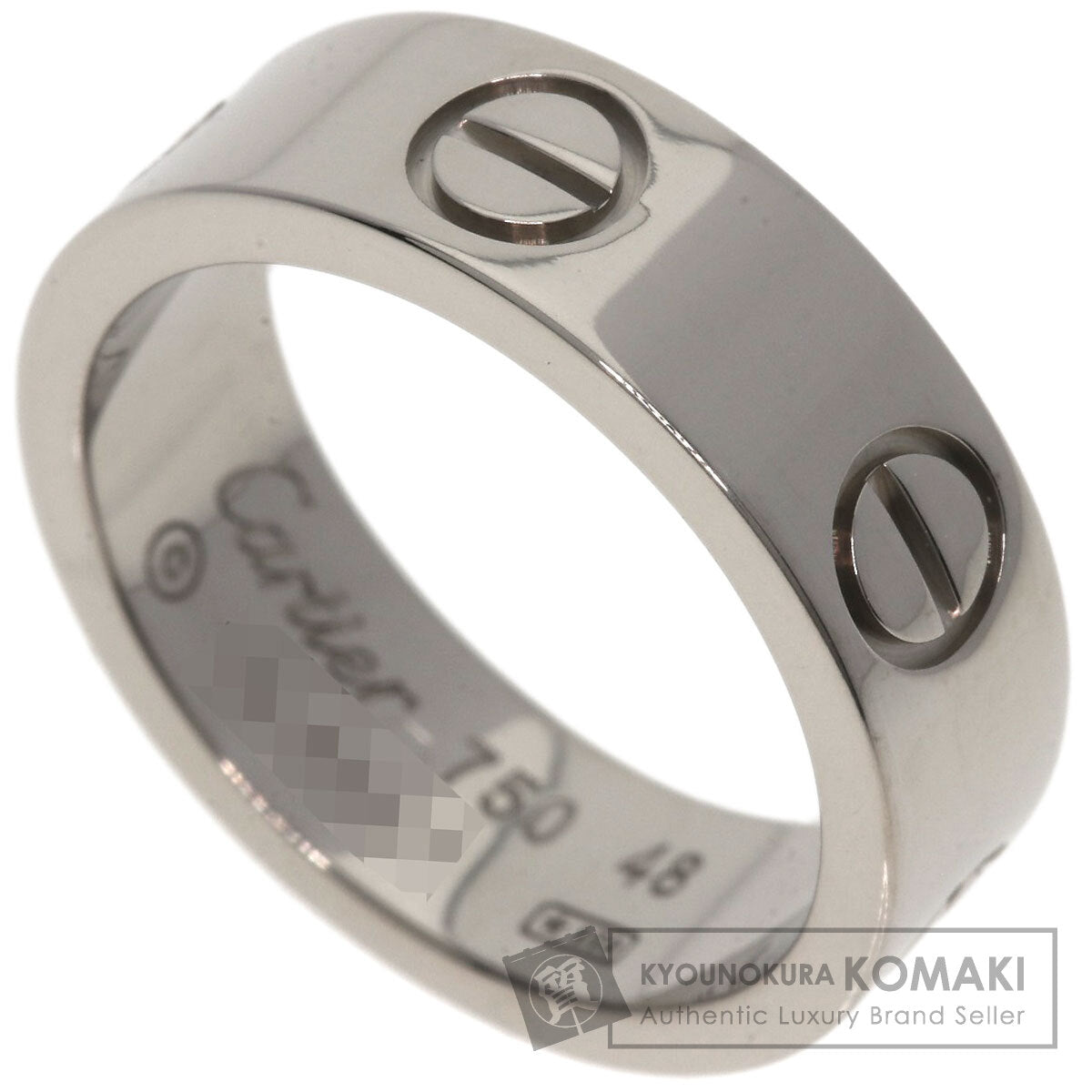 CARTIER love ring #48 Ring K18 White Gold Ladies [Used]