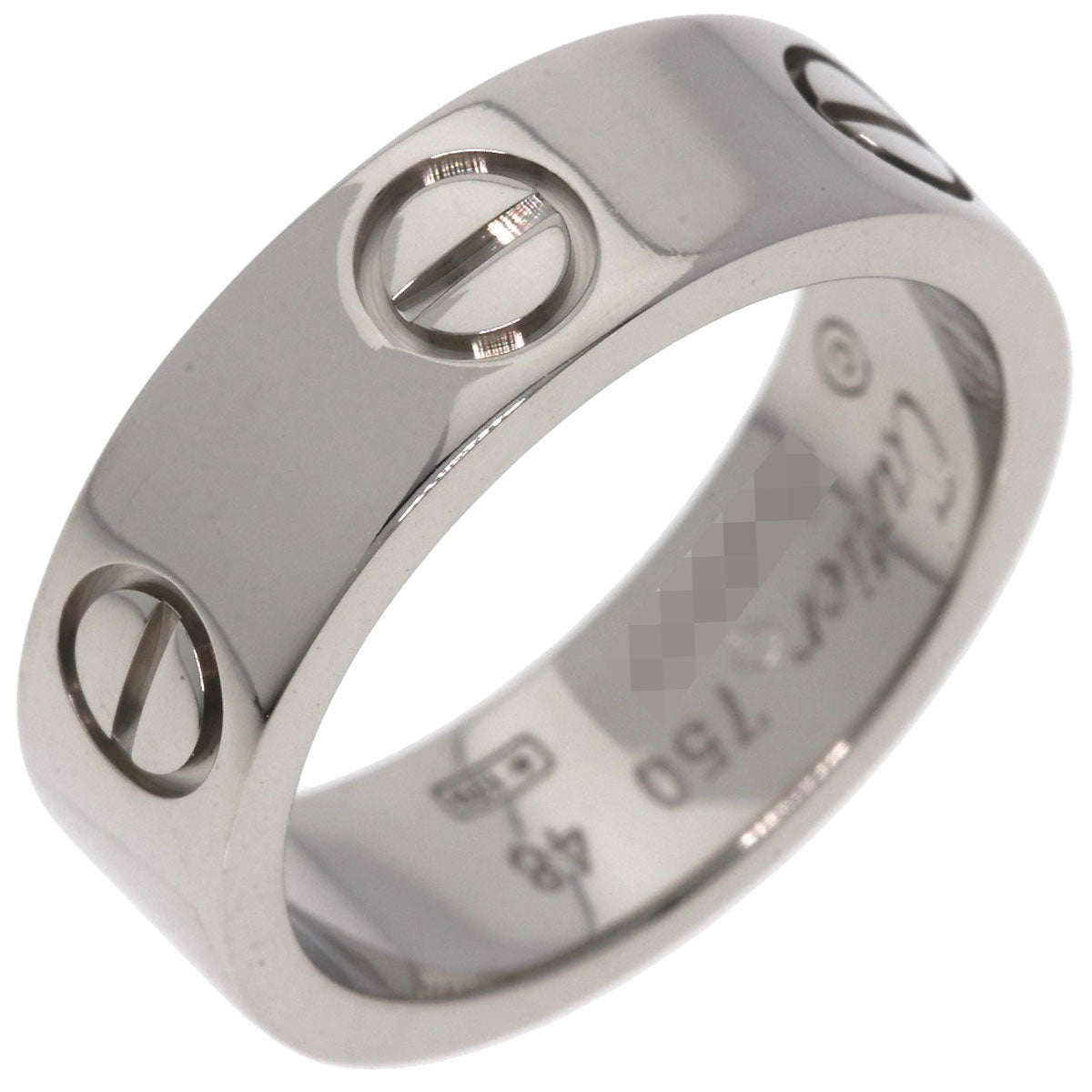 CARTIER love ring #48 Ring K18 White Gold Ladies [Used]