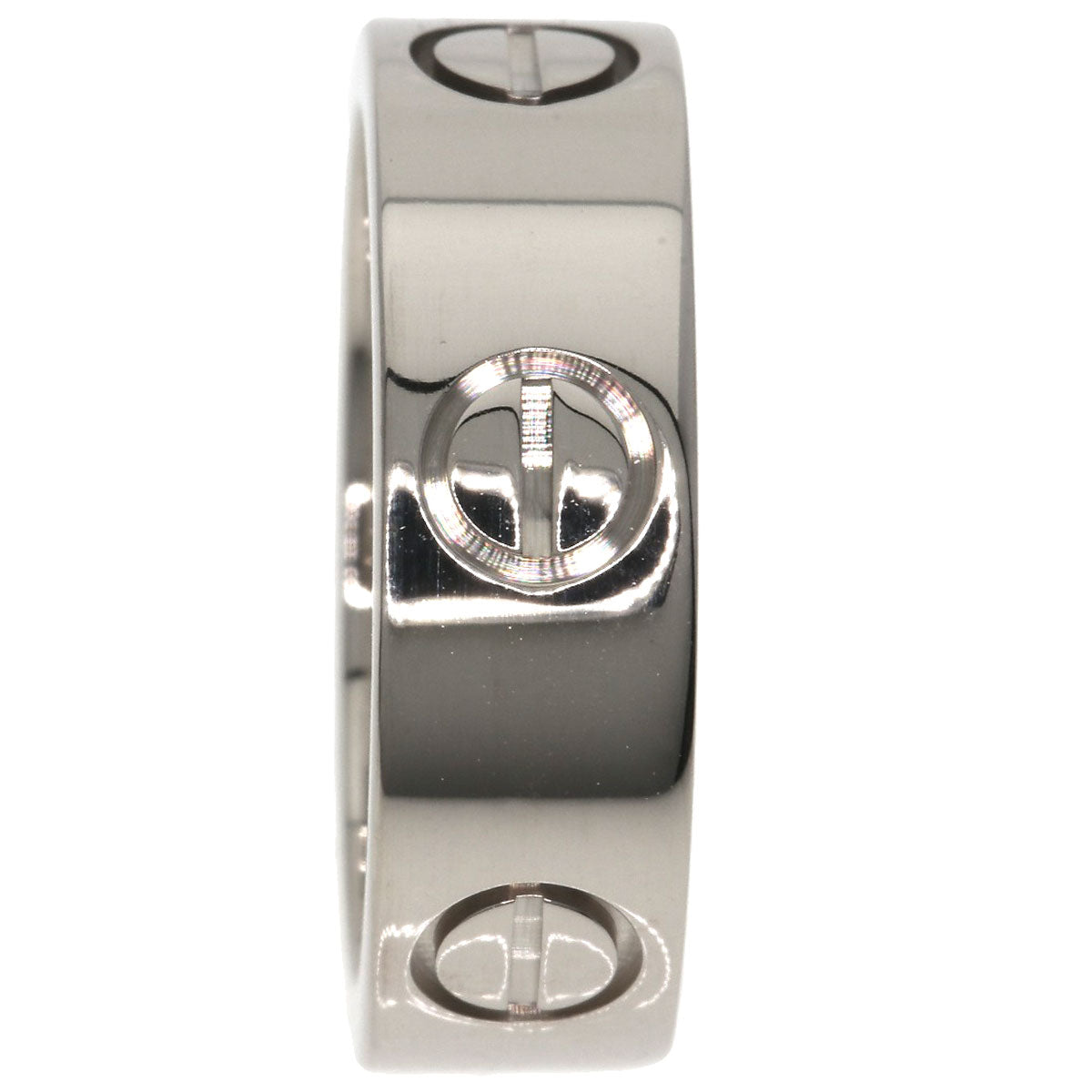 CARTIER love ring #48 Ring K18 White Gold Ladies [Used]