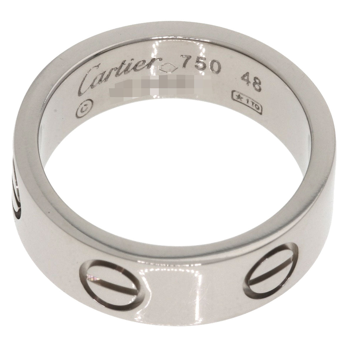 CARTIER love ring #48 Ring K18 White Gold Ladies [Used]