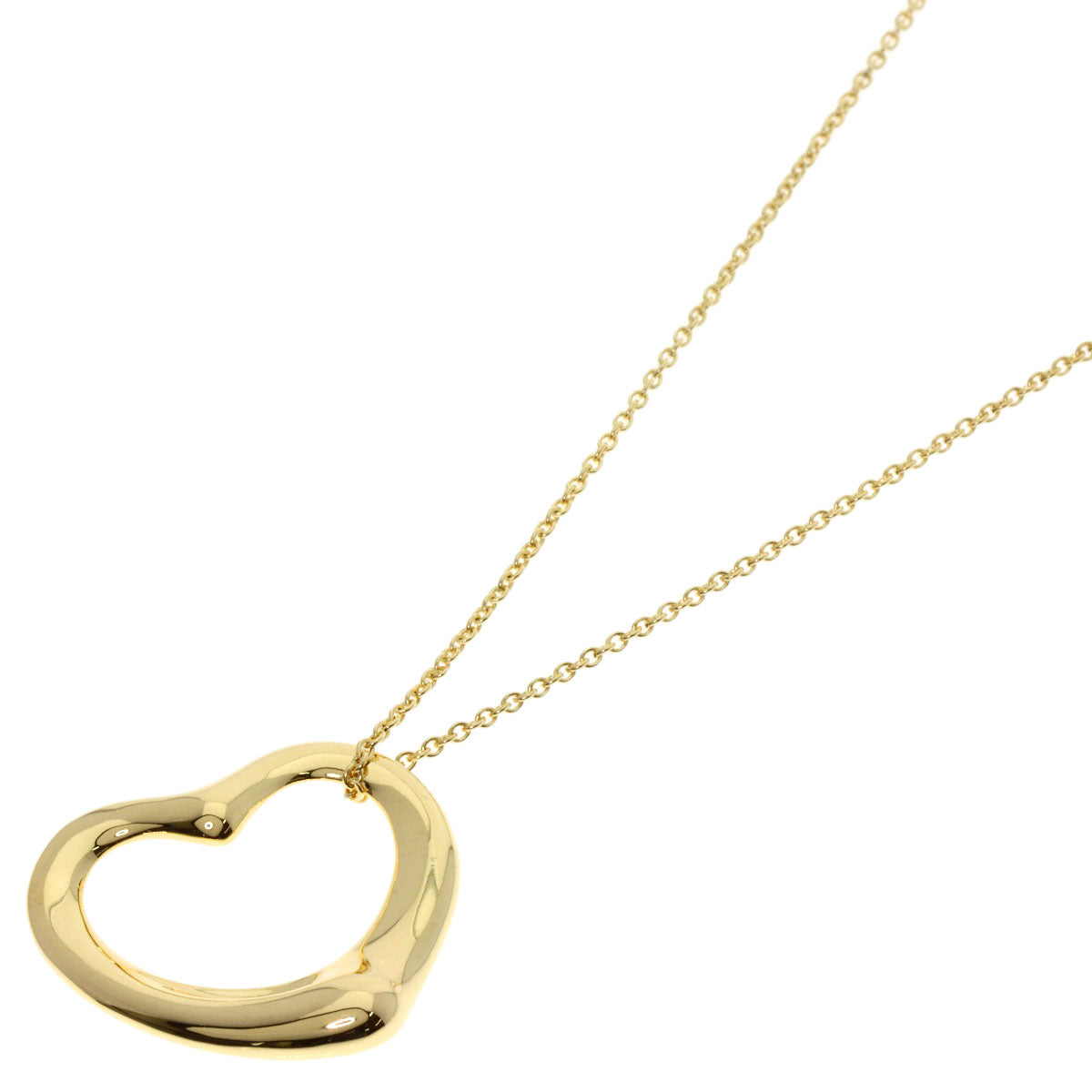 TIFFANY&Co. Open heart Necklace K18 Yellow Gold Ladies [Used]