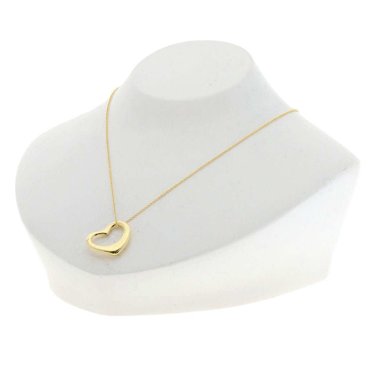 TIFFANY&Co. Open heart Necklace K18 Yellow Gold Ladies [Used]