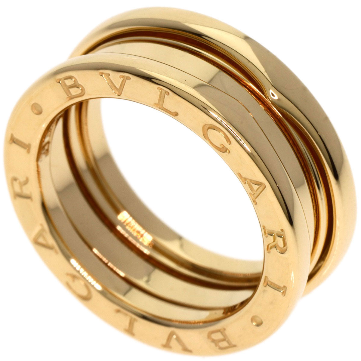 BVLGARI B.zero1 2 band #52 Ring K18 Yellow Gold Ladies [Used]