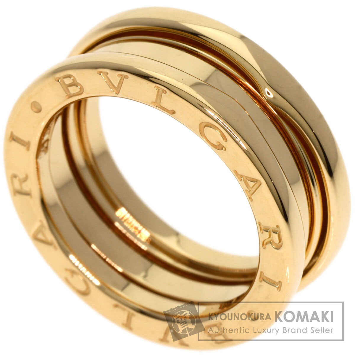 BVLGARI B.zero1 2 band #52 Ring K18 Yellow Gold Ladies [Used]