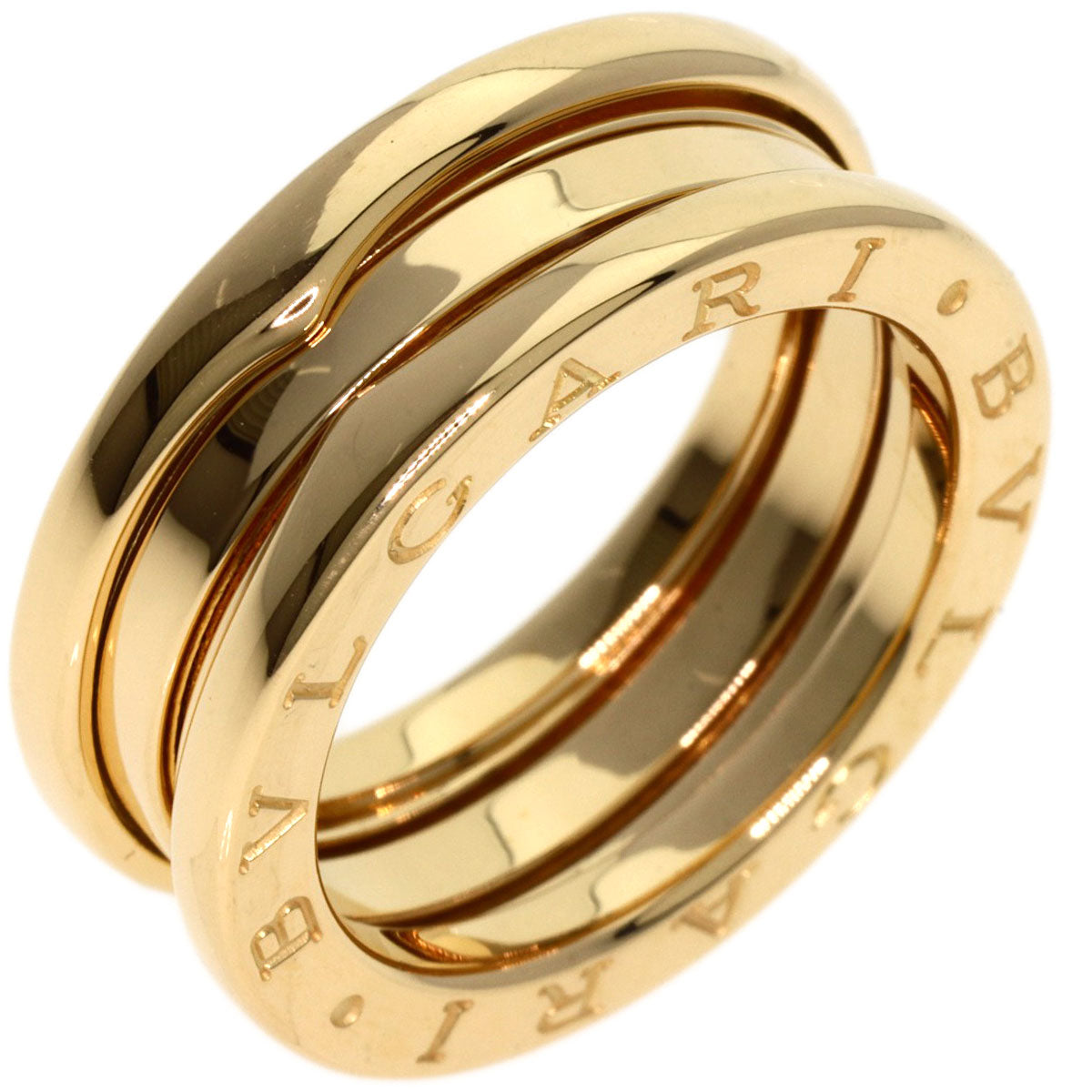 BVLGARI B.zero1 2 band #52 Ring K18 Yellow Gold Ladies [Used]