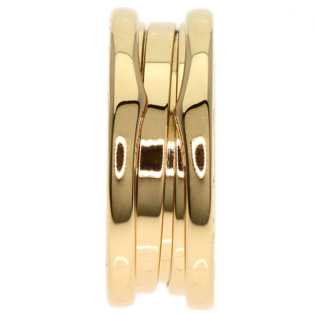 BVLGARI B.zero1 2 band #52 Ring K18 Yellow Gold Ladies [Used]