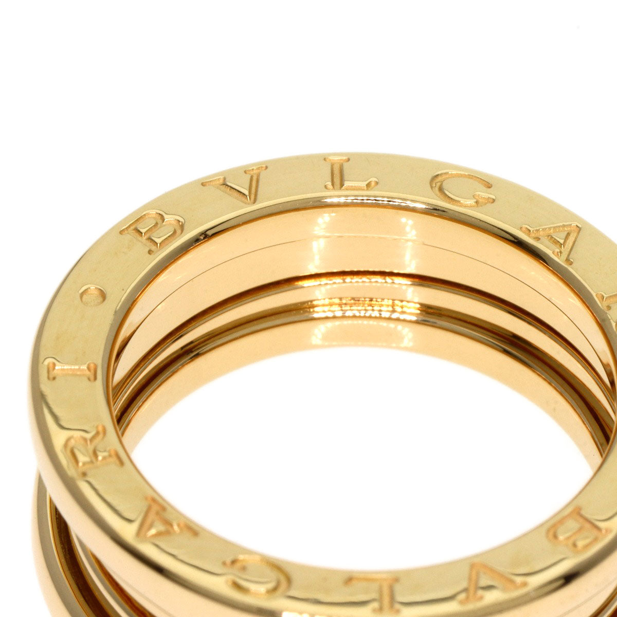BVLGARI B.zero1 2 band #52 Ring K18 Yellow Gold Ladies [Used]