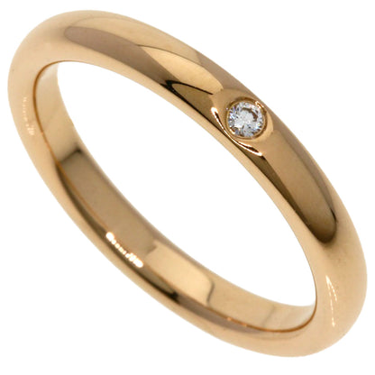 TIFFANY&Co. Stacking Band 1P Diamond Ring K18 Pink Gold Ladies [Used]