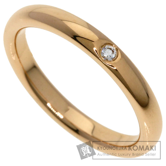 TIFFANY&Co. Stacking Band 1P Diamond Ring K18 Pink Gold Ladies [Used]